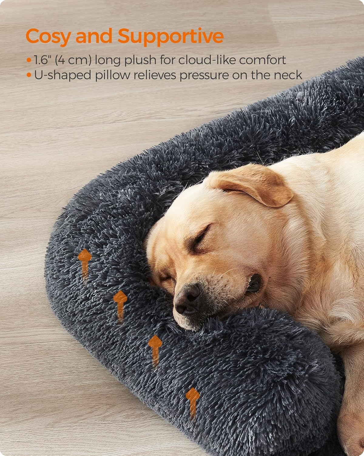 Feandrea FluffyHug XXL Calming Dog Sofa Bed – Dark Grey
