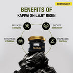 Kapiva Himalayan Shilajit Resin – Pure Ayurvedic Energy & Stamina Booster (30g, 250mg/Serving)