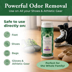 Foot Sense Natural Foot & Shoe Powder – Long-Lasting Odor Eliminator (Up to 6 Months Protection) for Fresh, Sweat-Free Feet