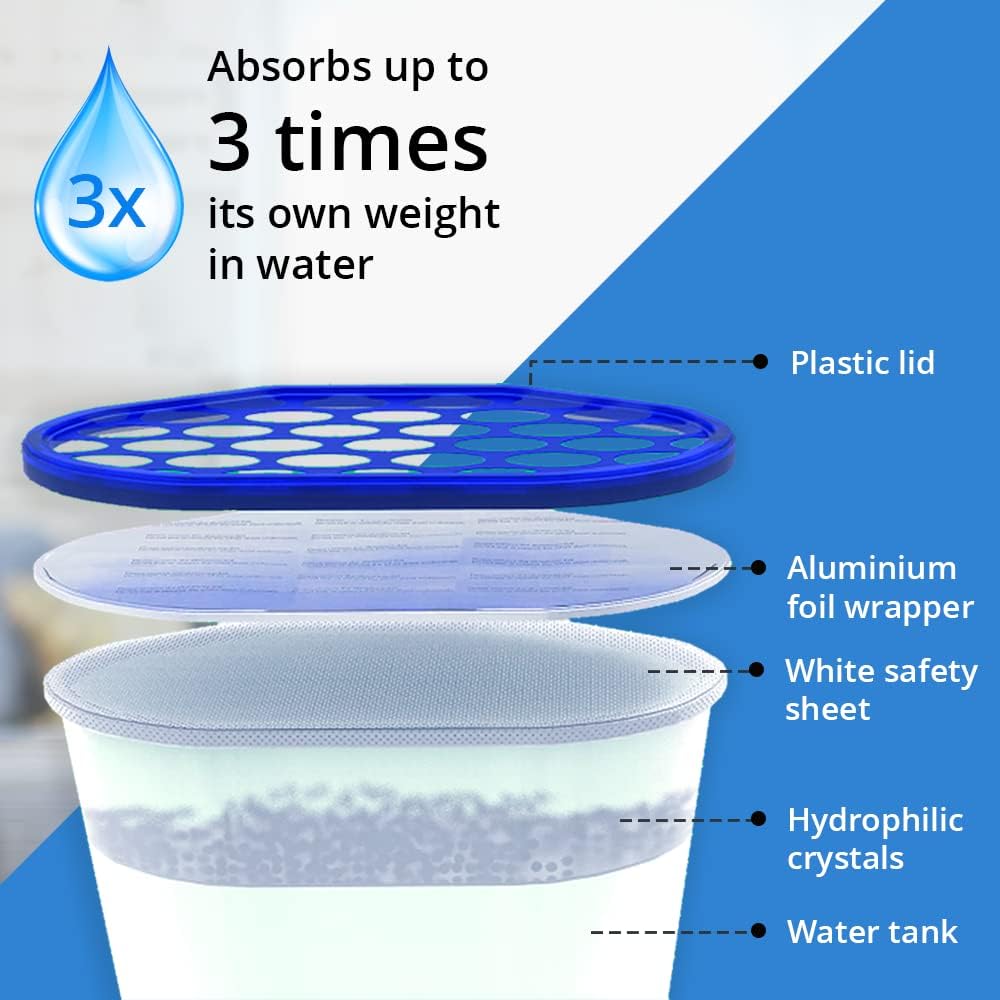 ANSIO Disposable Dehumidifier Moisture Absorber – Pack of 10