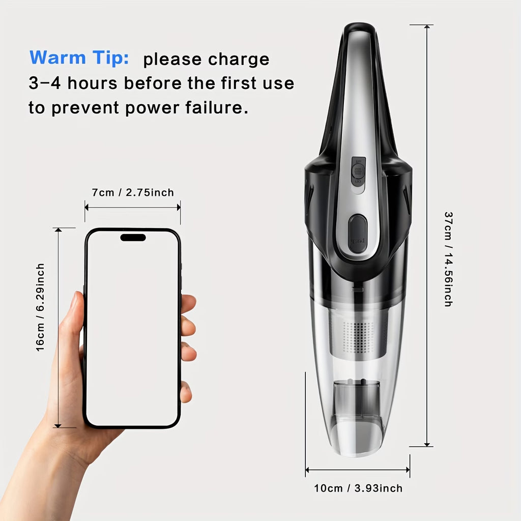 6000PA Handheld Vacuum Cleaner – Super Suction, Quiet, Multi-Purpose for Car, Home & Pets (Pink Gift Edition)