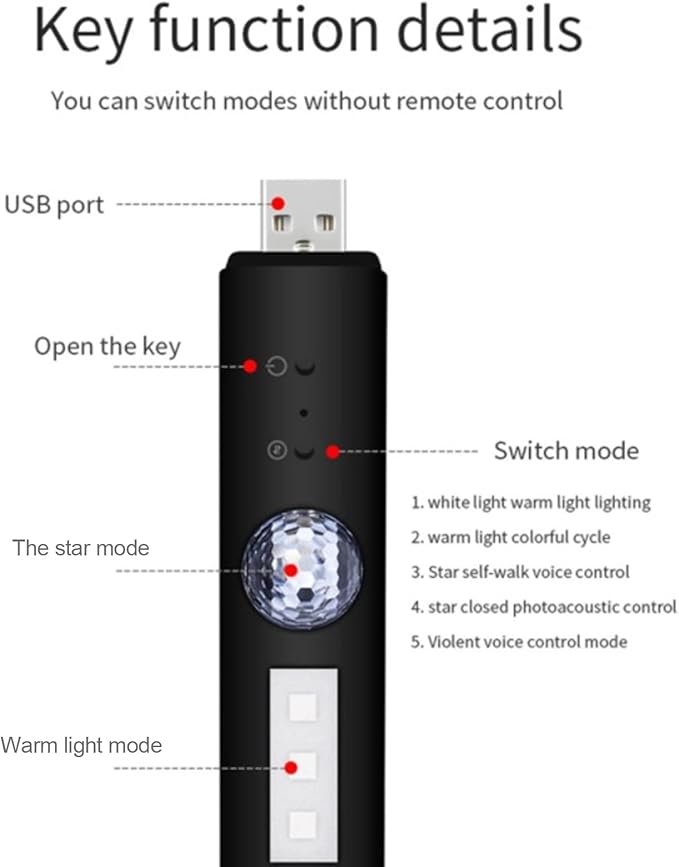 Wireless USB Car LED Light Strip
