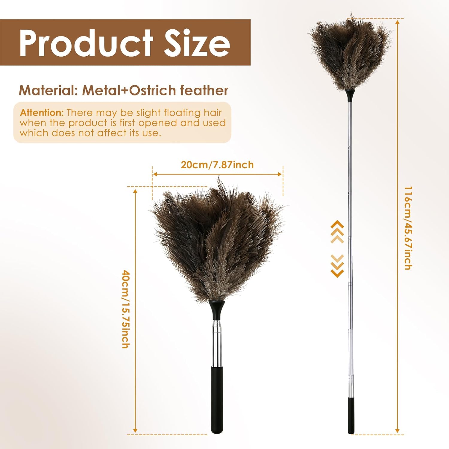 Extendable Feather Duster – Reusable Adjustable Cleaning Duster for Ceilings, Blinds, Furniture & Cars