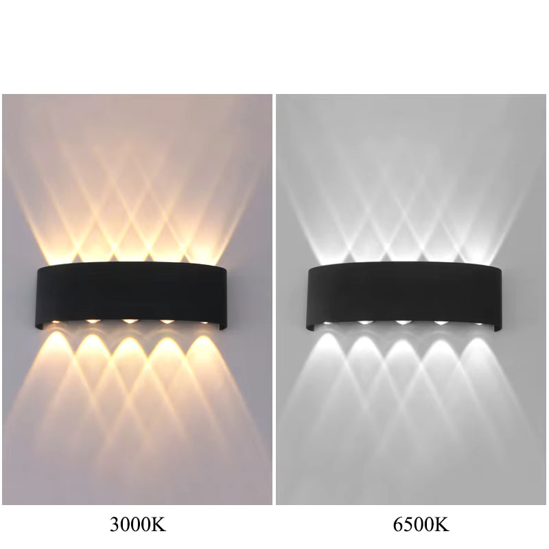 Modern LED Wall Sconce – Up & Down Indoor/Outdoor Wall Light for Living Room, Hallway, Bedroom