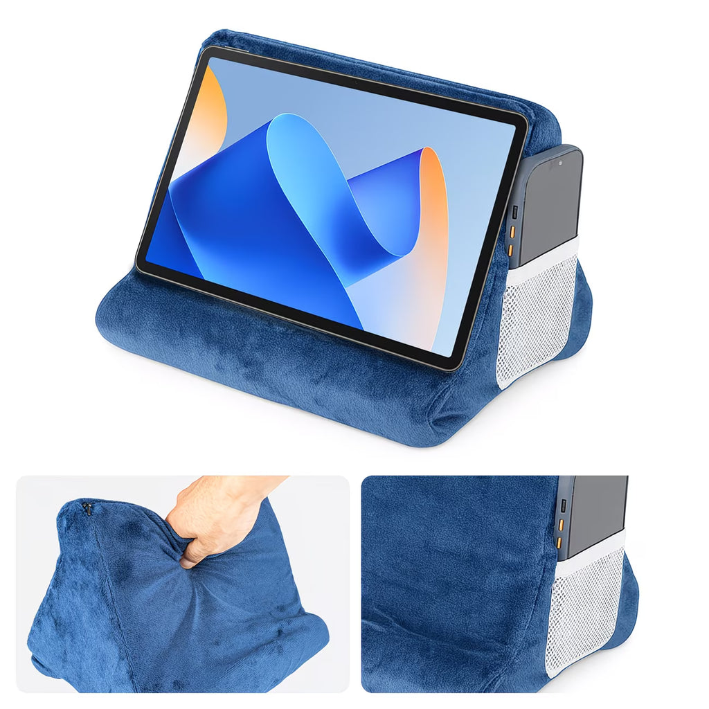 Multi-Angle Pillow Stand for iPad & Laptop – Soft Cushion Reading Holder