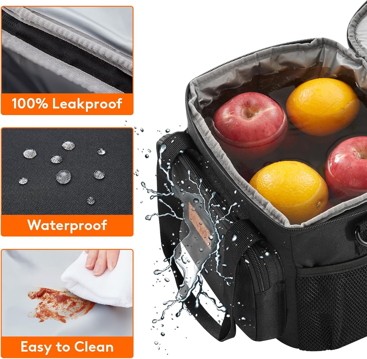 Lifewit 8.5L Insulated Lunch Bag – 12 Can Soft Cooler Tote (Black)