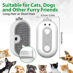 Rechargeable Cat & Pet Steam Brush – Self-Cleaning Slicker Comb for Cats, Dogs & Rabbits