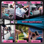 Wansimoo 25000PA Handheld Car Vacuum – Foldable Cordless Mini Cleaner with Digital Display & One-Touch Dust Removal (Purple)