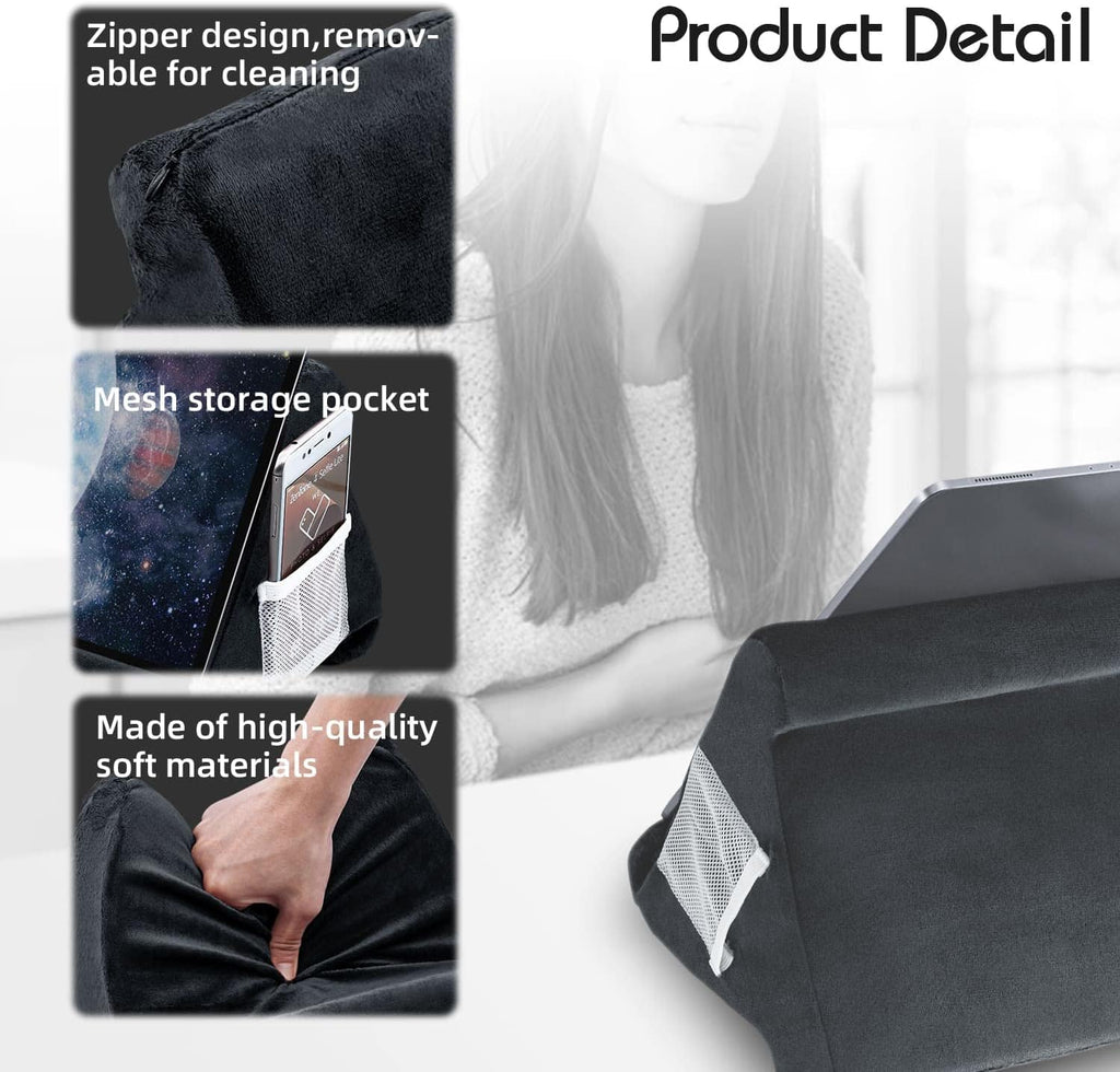 Mcbazel Multi-Angle Tablet Pillow Stand – Soft Lap Holder for iPad & E-Reader