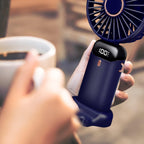 Portable Handheld Fan – USB Rechargeable 5-Speed Foldable Mini Fan