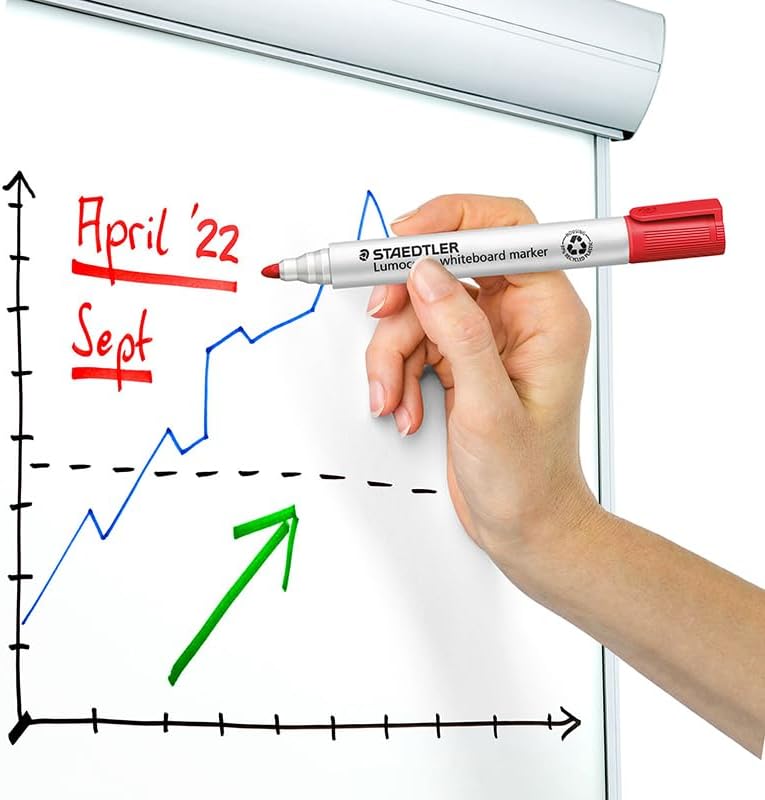 STAEDTLER Lumocolor Whiteboard Markers – Assorted (Pack of 6)