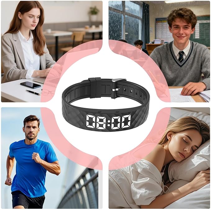 Rise Alarm Band – Silent Vibrating Alarm Wristband for Heavy Sleepers