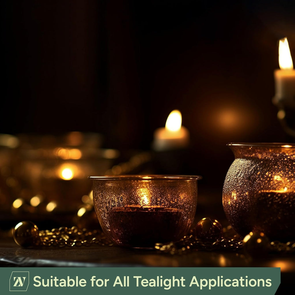 50 Pack Unscented Tea Light Candles – 8 Hour Burn