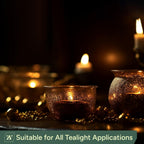 50 Pack Unscented Tea Light Candles – 8 Hour Burn