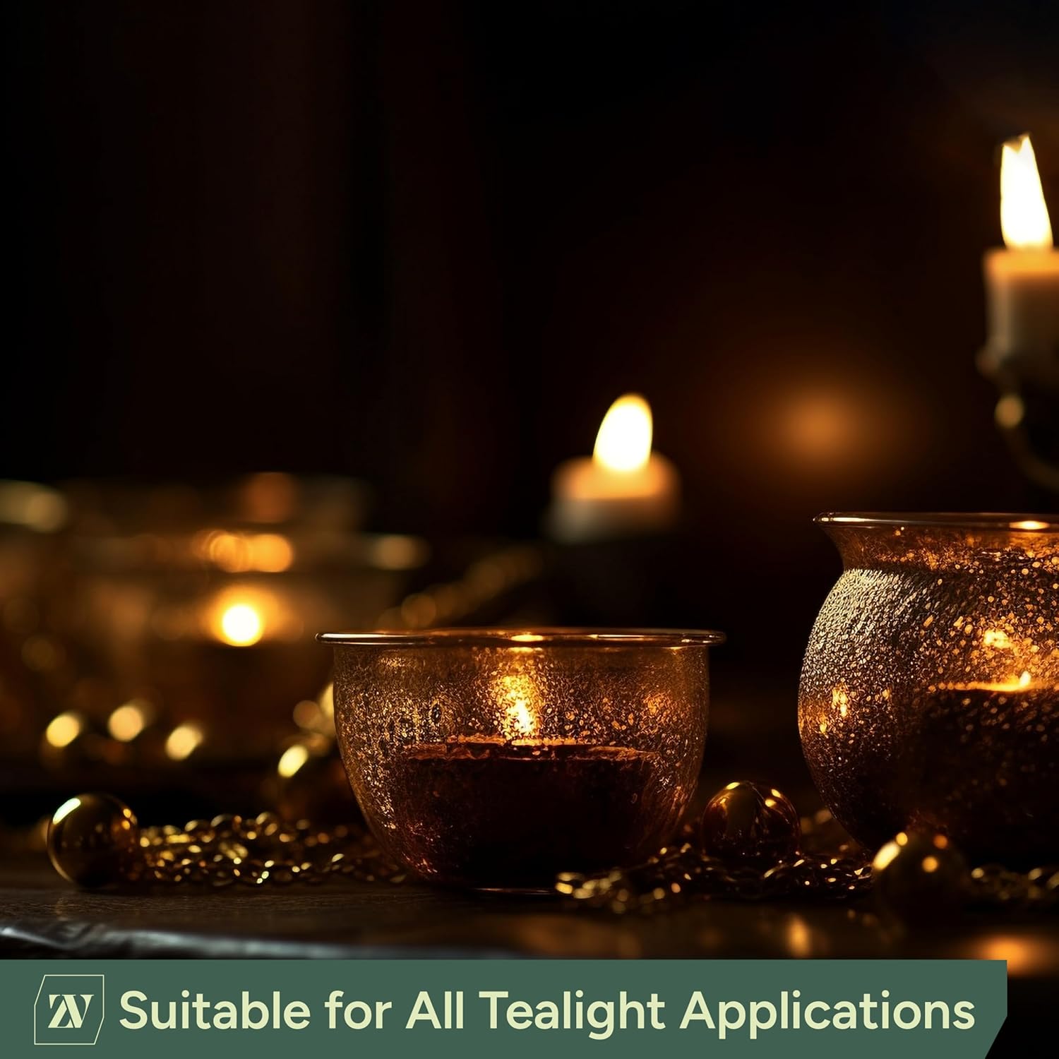 50 Pack Unscented Tea Light Candles – 8 Hour Burn