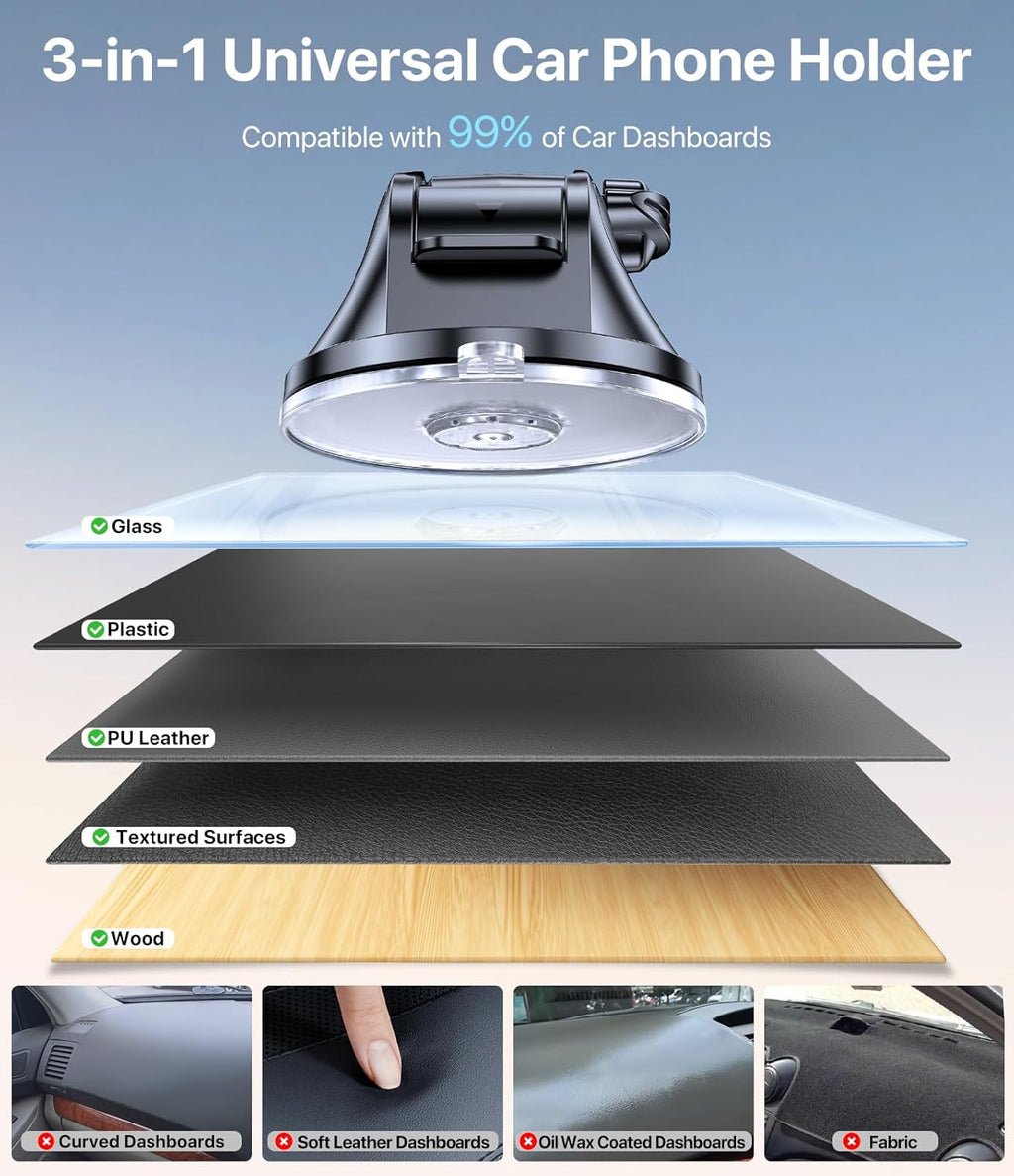 Miracase 3-in-1 Car Phone Holder 360° Rotatable
