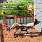 UDPATIO XL Zero Gravity Sun Lounger – Extra Wide Outdoor Recliner with Cushion & Cup Holder (Dark Grey, 200kg)