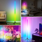 Smart RGB Corner Floor Lamp with App Control & Music Sync – Dimmable LED Ambient Light for Bedroom, Gaming & Modern Home Decor