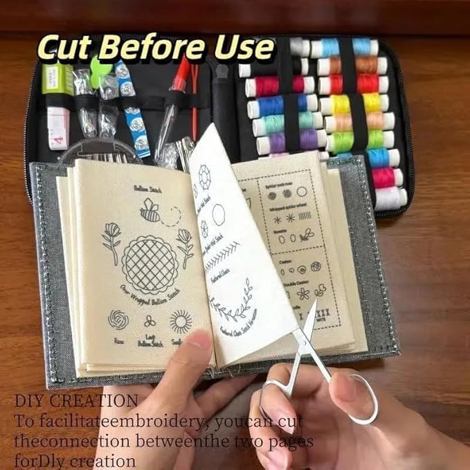 Beginner Embroidery Stitch Book Kit