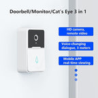 Wireless Video Doorbell Camera, 1080P Smart Video Doorbell with Chime, 2-Way Audio Night Vision with Chime Receiver for Home Security, 2.4 GHz WiFi Door Camera, Easy Setup, Adjustable