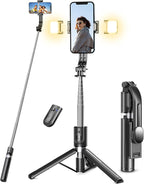 45” Selfie Stick Tripod with Fill Lights