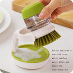 Soap Dispensing Dish Brush with Drip Holder