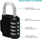 4-Digit Combination Padlock – Weatherproof Locker & Gym Lock