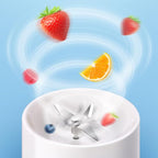 USB Portable Mini Blender Bottle – Rechargeable Smoothie Maker (White)