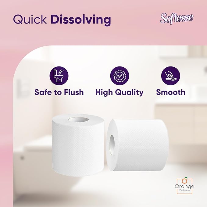 60 Pack 3-Ply Quilted Toilet Rolls