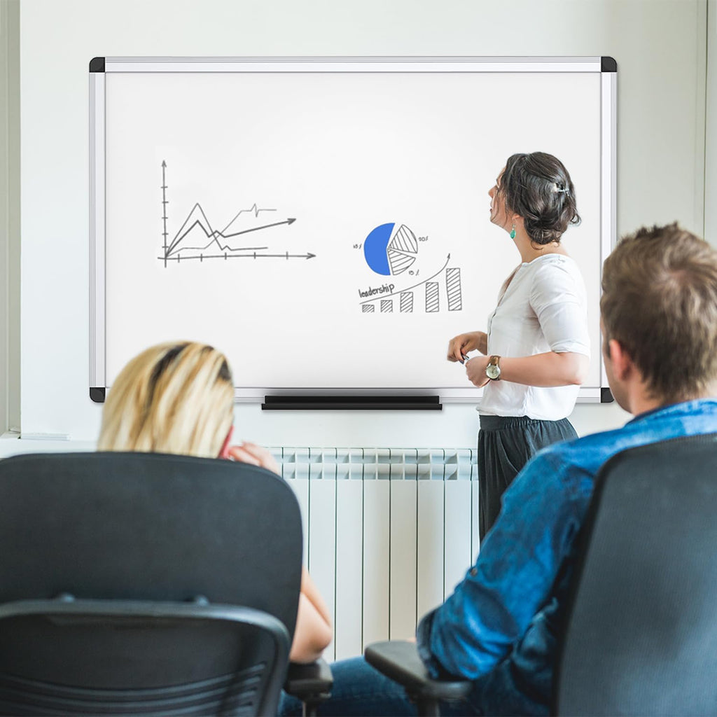 Magnetic Whiteboard 90×60cm – Aluminium Frame