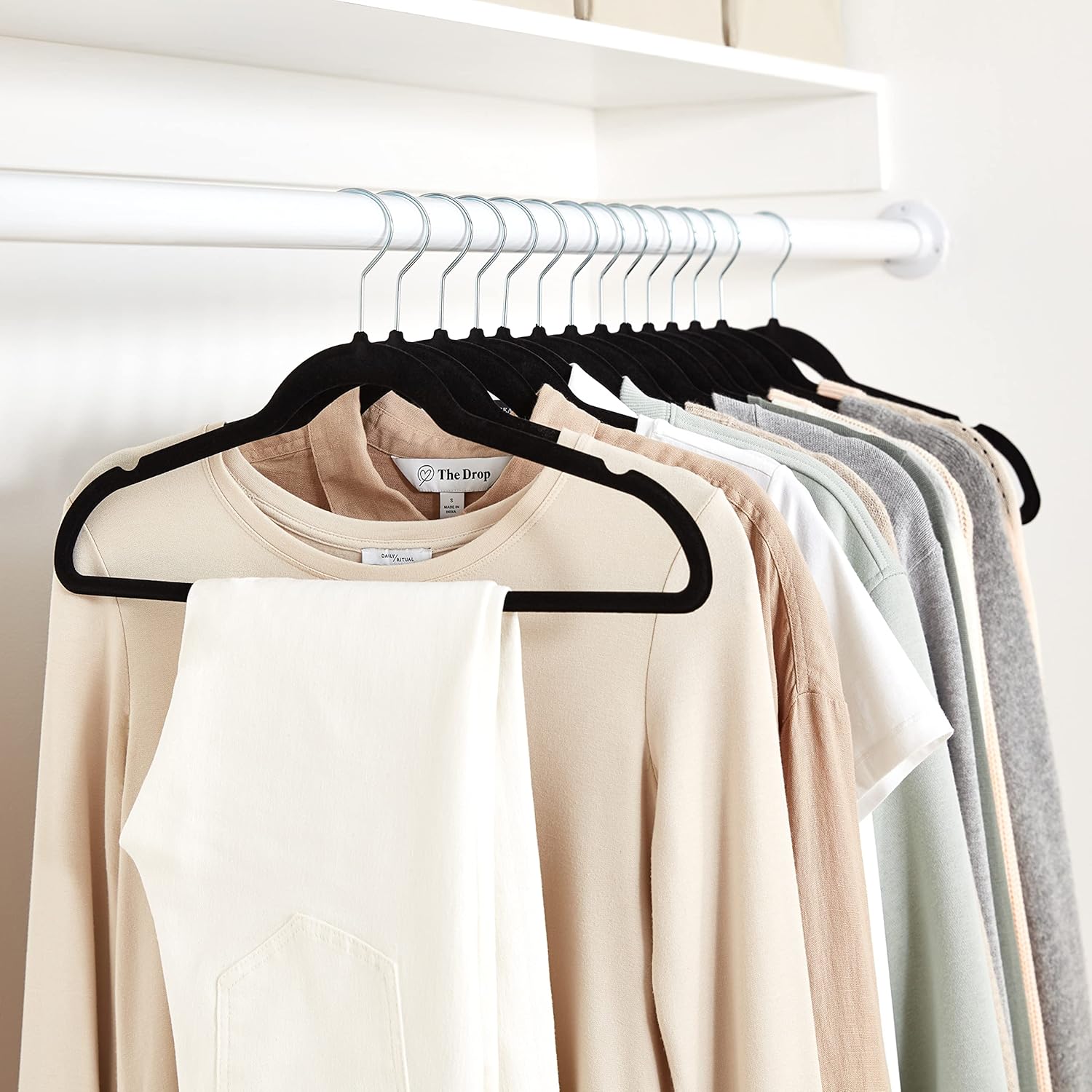Basics Slim Velvet Non-Slip Suit Hangers (30-Pack)