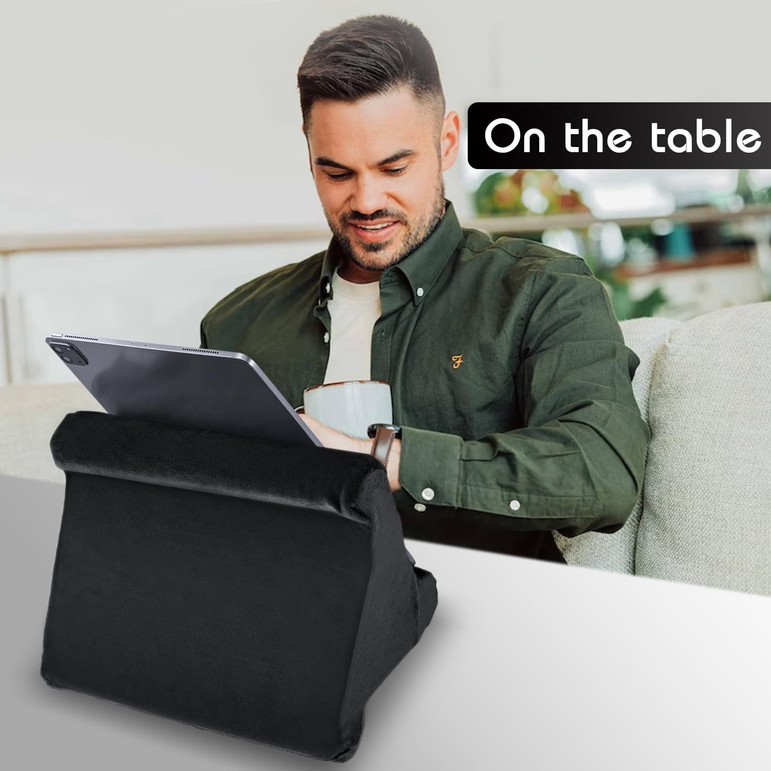 Mcbazel Multi-Angle Tablet Pillow Stand – Soft Lap Holder for iPad & E-Reader