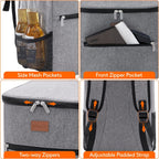 Lifewit 21L Soft Cooler Backpack – Insulated 30-Can Picnic & Camping Cooler (Grey)