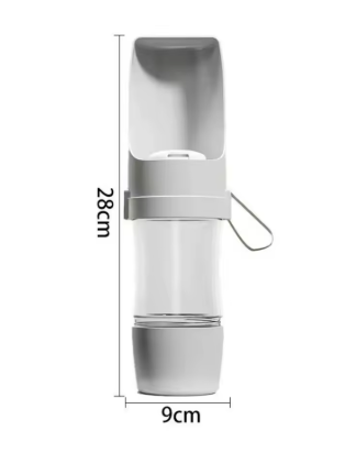 2-in-1 Portable Pet Travel Bottle – Water & Food Feeder for Dogs & Cats