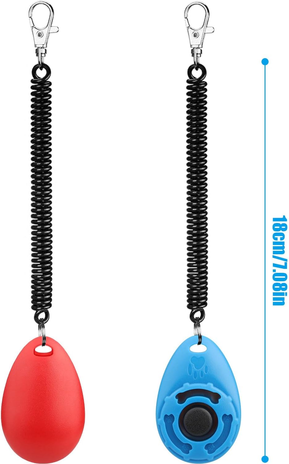 Diyife 2-Pack Dog Clickers (Blue & Red) – Pet Training Clicker with Wrist Strap for Dogs, Cats & Horses