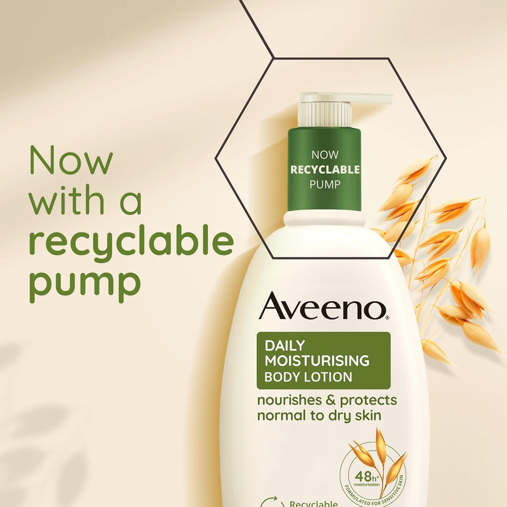 Aveeno Daily Moisturising Body Lotion – Soothing Oats & Emollients, Sensitive Skin, 500ml