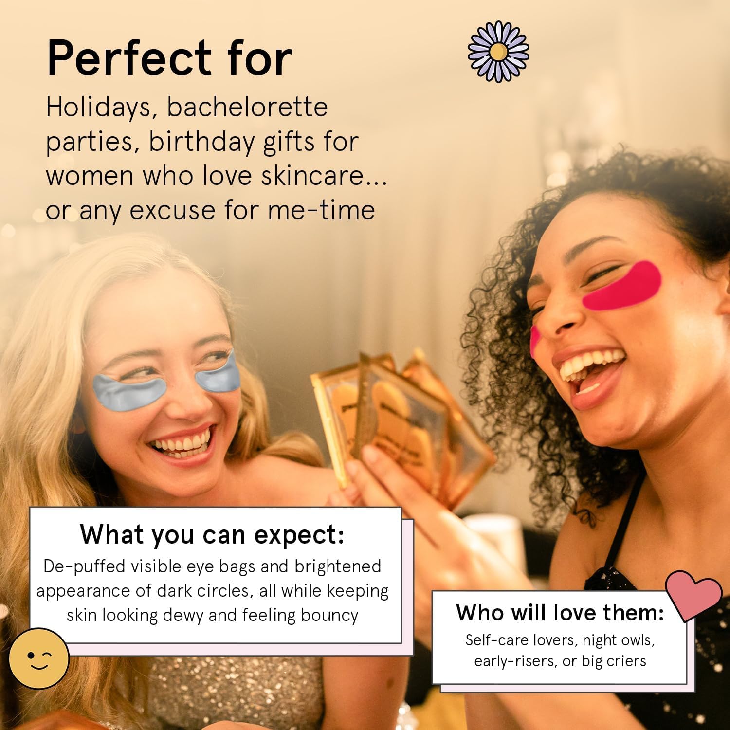 Grace & Stella Gold Under Eye Mask – Dark Circle, Puffiness & Wrinkle Reducer (24 Pairs, Vegan)