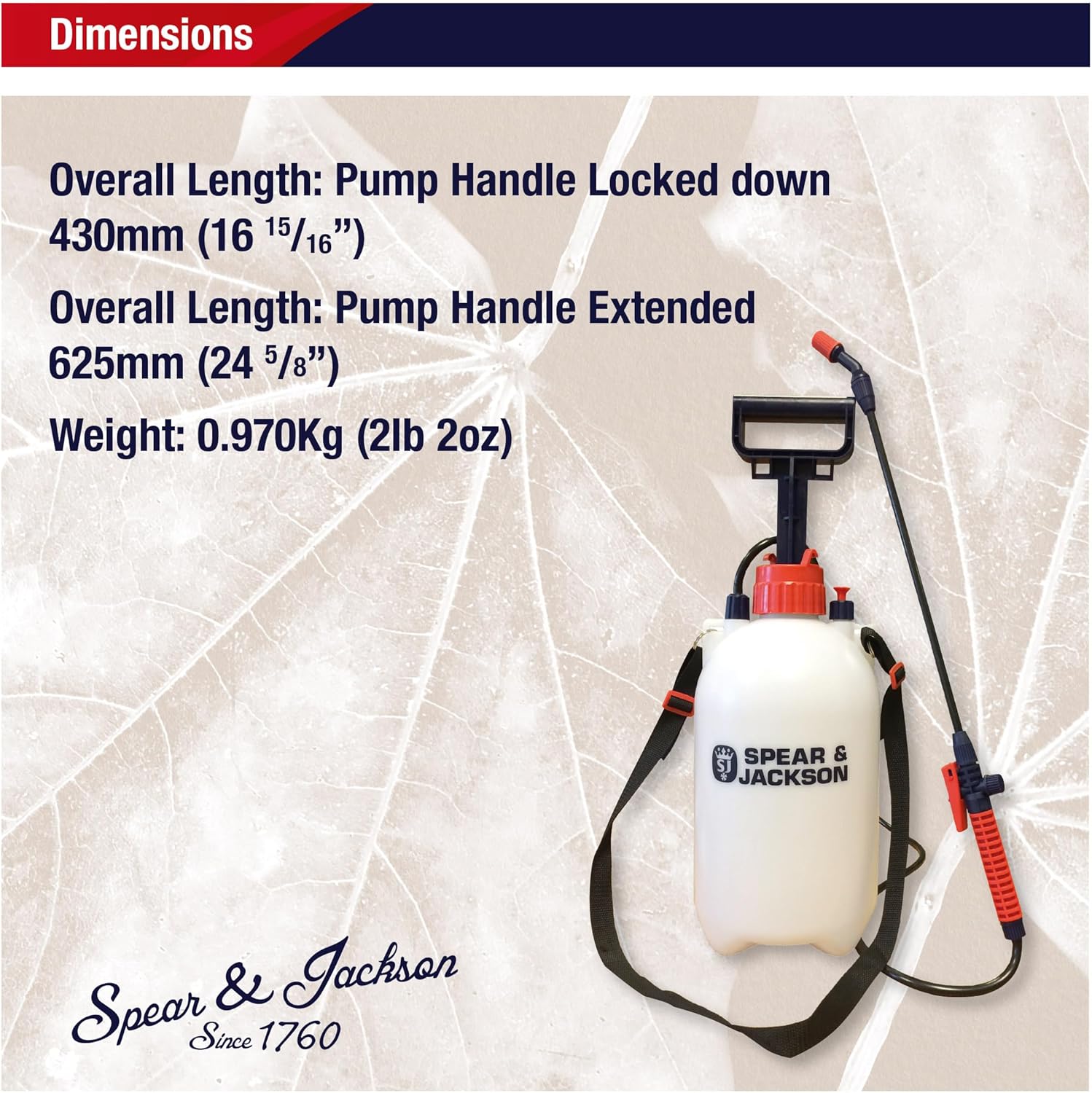 Spear & Jackson 5L Pump Action Pressure Sprayer