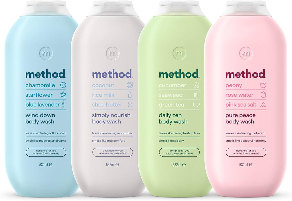 Method Simply Nourish Body Wash – Coconut, Rice Milk & Shea Butter Shower Gel (532ml)