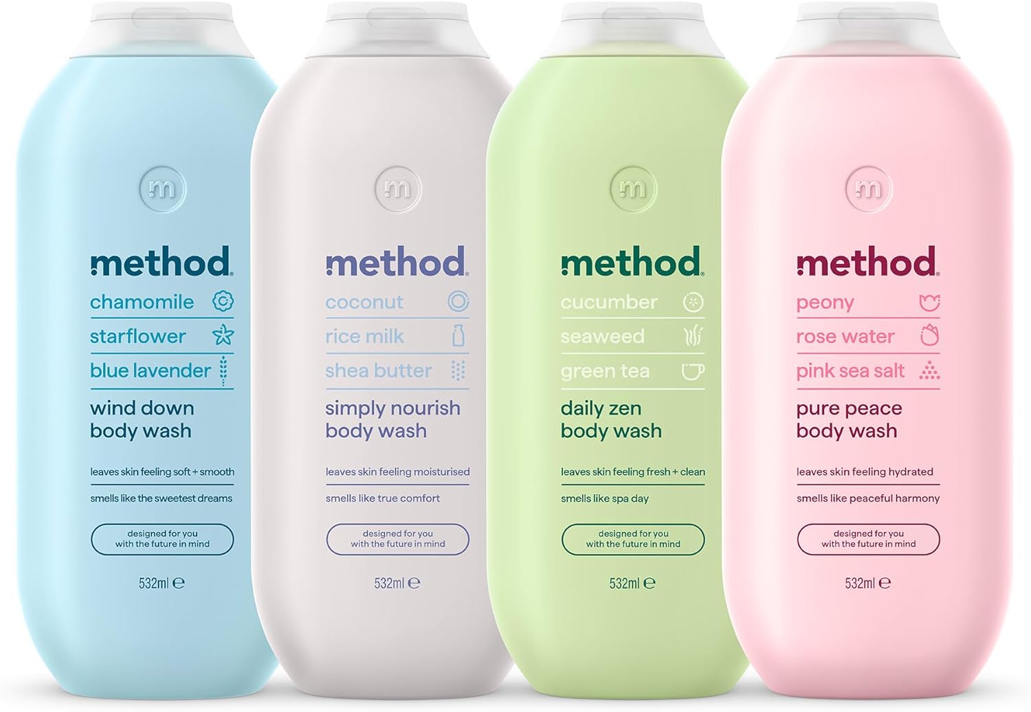 Method Simply Nourish Body Wash – Coconut, Rice Milk & Shea Butter Shower Gel (532ml)