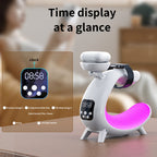C-Shape RGB LED Night Lamp with Wireless Charging, 15W Fast Charger & Smart Bluetooth Speaker – Music Visualization Sleep Light for iPhone, iWatch, AirPods, and Home Desk
