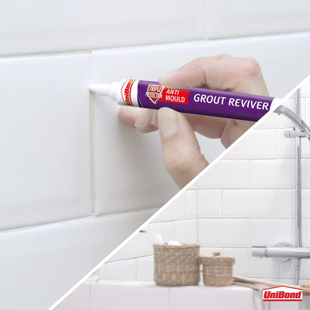 Unibond White Grout Reviver Pen – Tile Joint Whitener 7ml