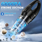 6000PA Handheld Vacuum Cleaner – Super Suction, Quiet, Multi-Purpose for Car, Home & Pets (Pink Gift Edition)