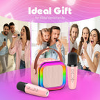 Karaoke Machine with 2 Microphones – Birthday Gift for Girls (Ages 3-15)