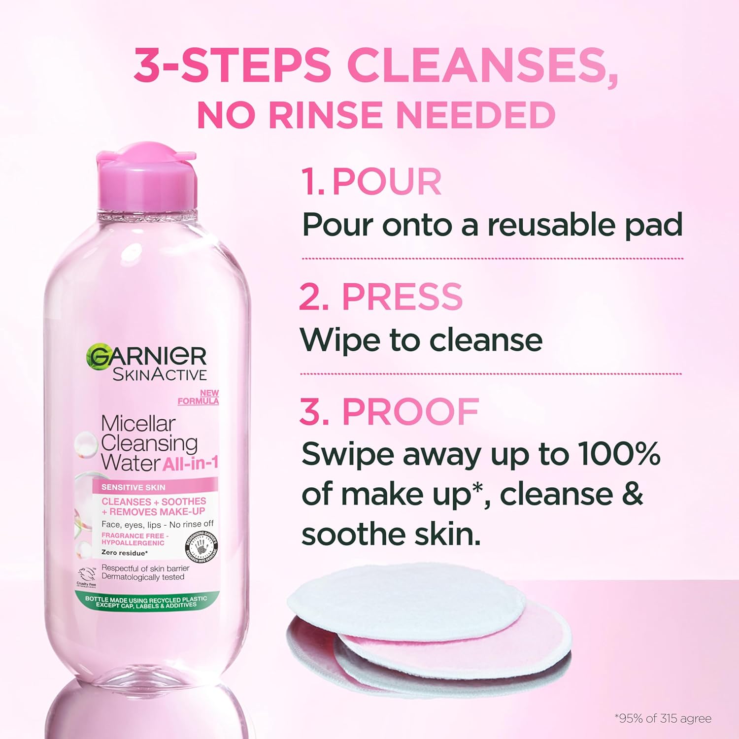 Garnier Micellar Cleansing Water 700ml – Makeup Remover for Sensitive Skin