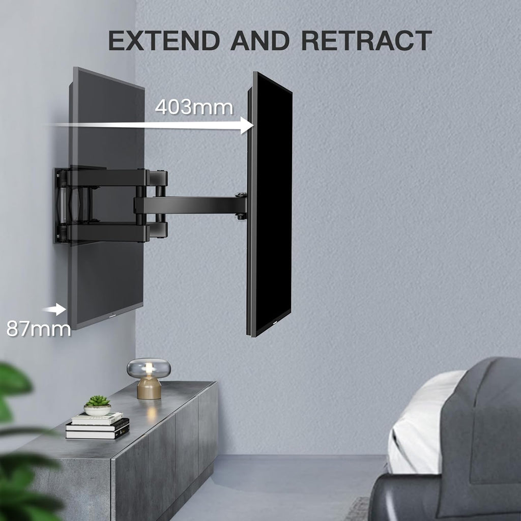 PERLESMITH TV Wall Bracket – Swivel & Tilt Mount 26–70"