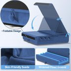 KDD Foldable Tablet Pillow Stand – Soft Lap & Bed Holder with Pocket