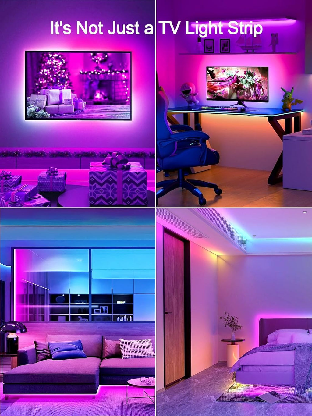 GlowSync RGB TV LED Lights – Music Reactive (4m)
