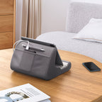 Tablet Cushion Stand – Soft Bed & Lap Holder with Pocket & Stylus Slot
