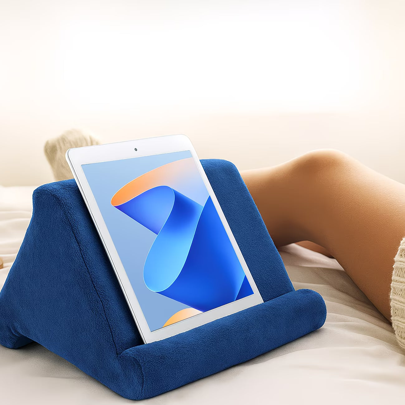 Multi-Angle Pillow Stand for iPad & Laptop – Soft Cushion Reading Holder